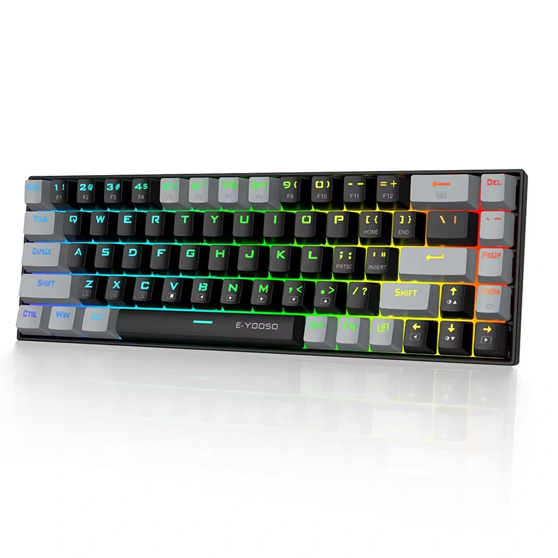 คีย์บอร์ดเล่นเกมแบบมีสาย RGB 68 คีย์