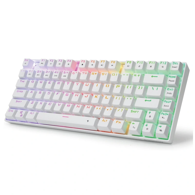 81keys คีย์บอร์ดไร้สาย Bluetooth 2.4Ghz RGB